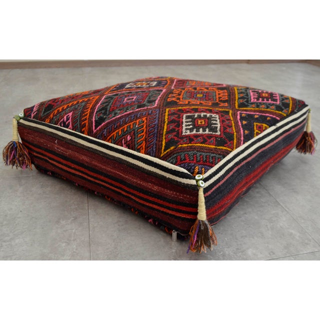 Turkish Kilim Rug Sitting Cushion Floor Pillow 25″ X 25″ Chairish