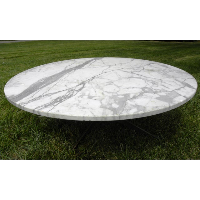 Mid-Century Modern White Marble Coffee Table | Chairish
