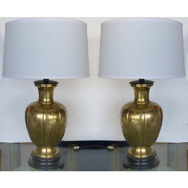 Brass Urn Form Table Lamps Pair Chairish
