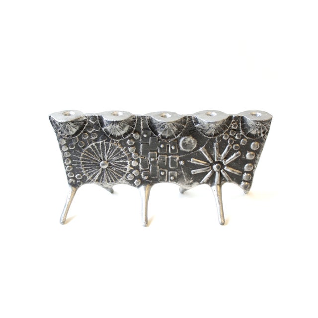 Don Drumm Cast Aluminum Candelabra Candle Holder Chairish