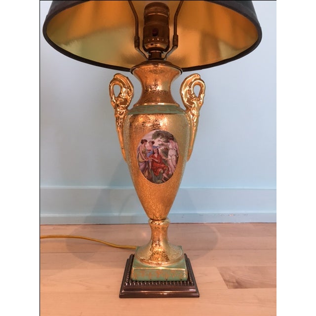 Single Le Mieux 24k Gold China Porcelain Lamp | Chairish