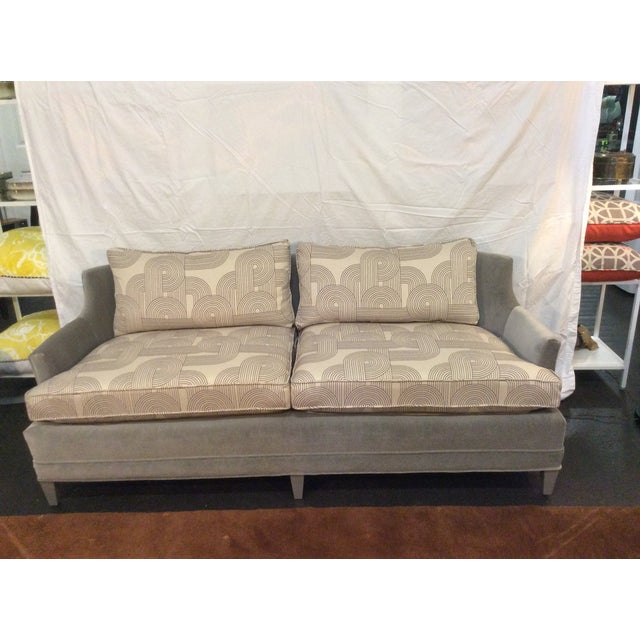 Henredon Vintage Gray Velvet Sofa Chairish