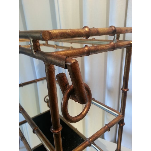 Gold Faux Bamboo Accent Table Chairish