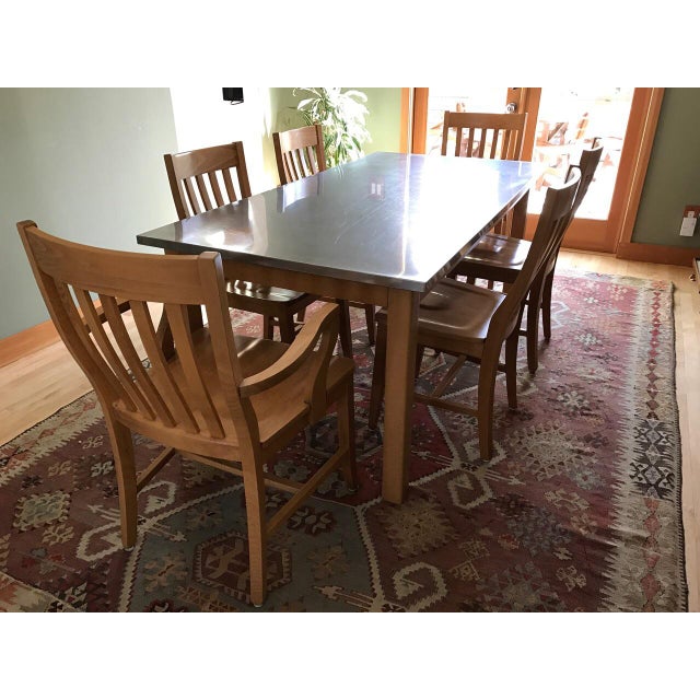 Pottery Barn Stainless Steel Dining Room Set Chairish