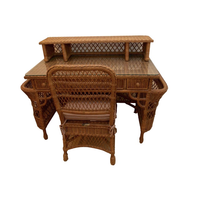 Henry Link Smithsonian Collection Wicker Desk Set Chairish