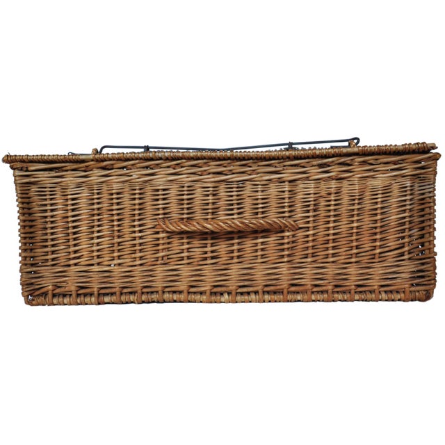 Vintage French Picnic Basket Chairish