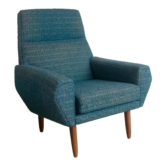 Mid-Century Danish High Back Lounge Chair | Chairish Danish design bentwood high back lounge chair mammoth chair.