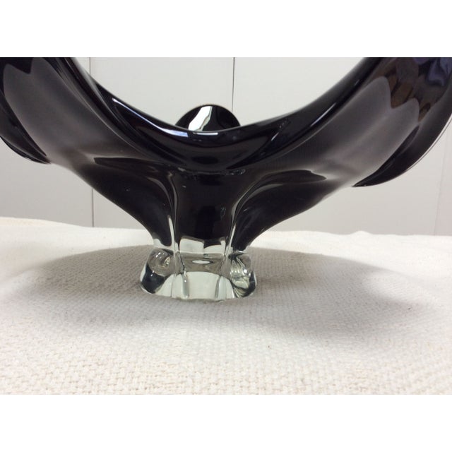 Black Murano Glass Large Decorative Bowl Chairish