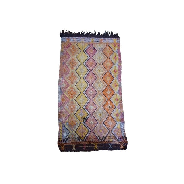 Kilim Rug with Horse Hair Fringe 2' 7" x 5' Chairish