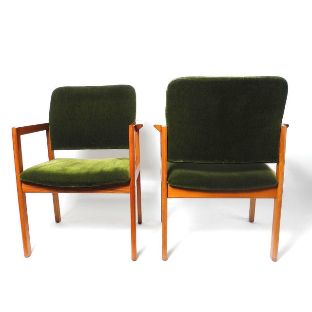 Scandiline Vintage Green Velvet Chairs Set of 6 Chairish