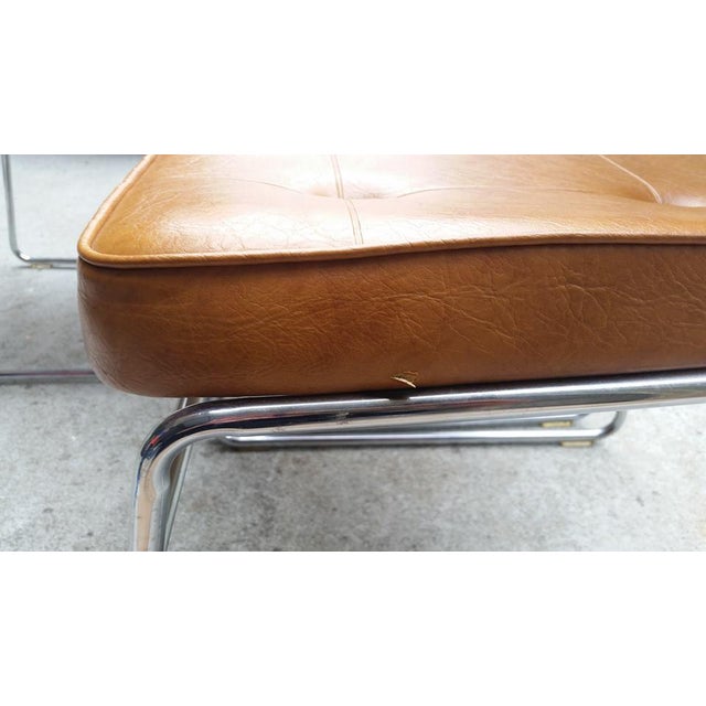 Vintage Leather and Chrome Chairs Set of 4 Chairish