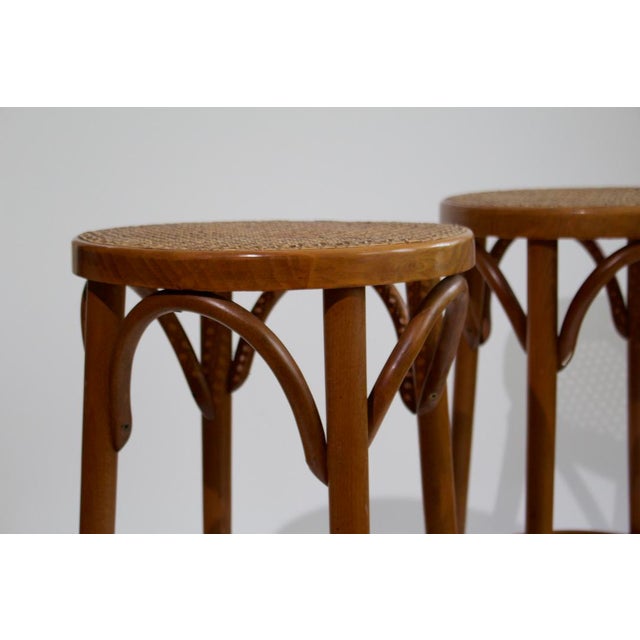 Bentwood Counter Stools In The Style of Michael A Pair Chairish