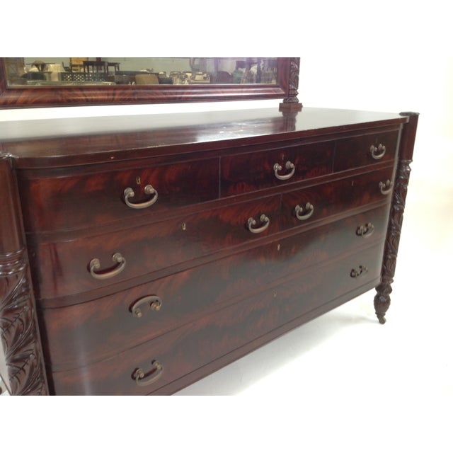 Antique Empire Mahogany Dresser With Mirror Chairish