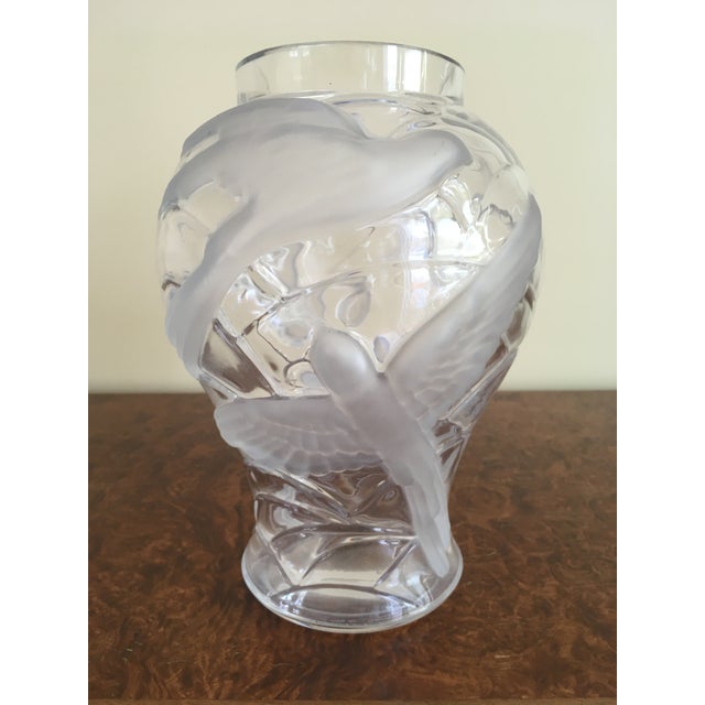 Lalique Style Vase With Birds Chairish