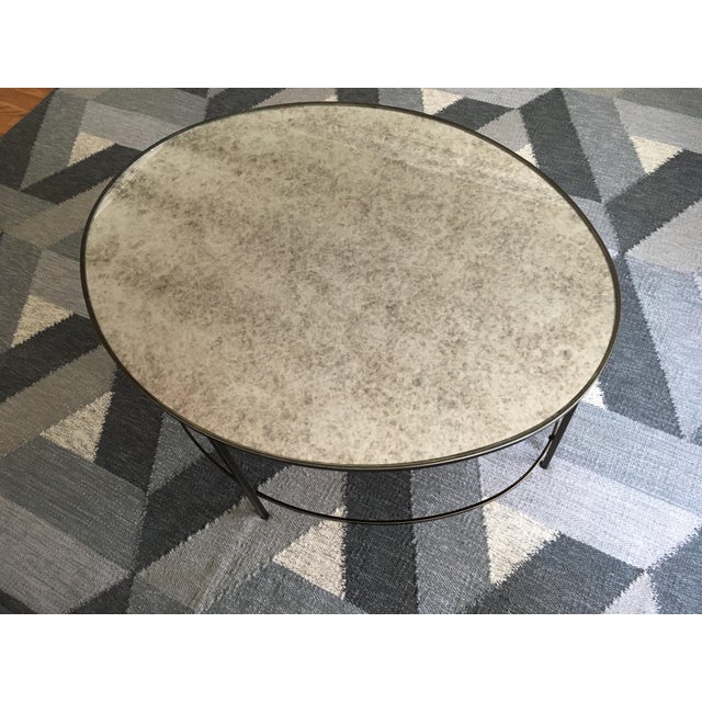 West Elm Foxed Mirror Oval Coffee Table Chairish