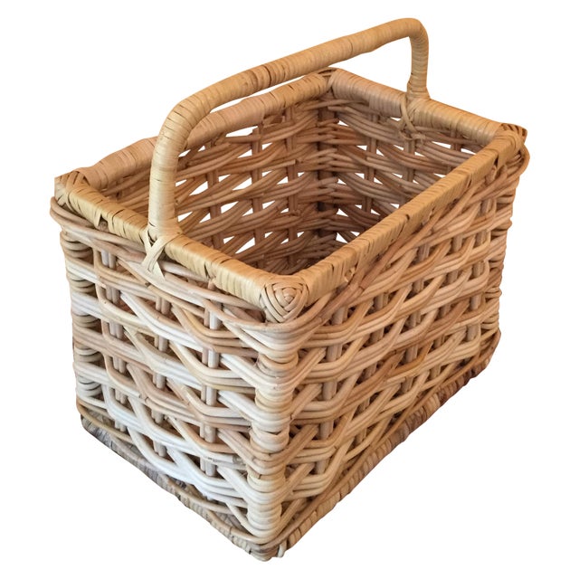 Rectangular Wicker Basket With Handle Chairish