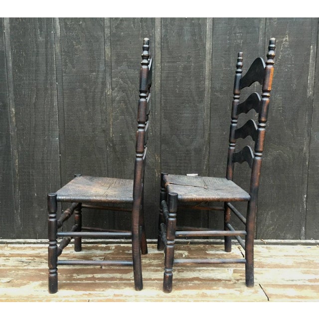 French Farmhouse Ladderback Chairs Set of 4 Chairish
