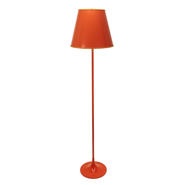 Laurel MidCentury Orange Floor Lamp Chairish