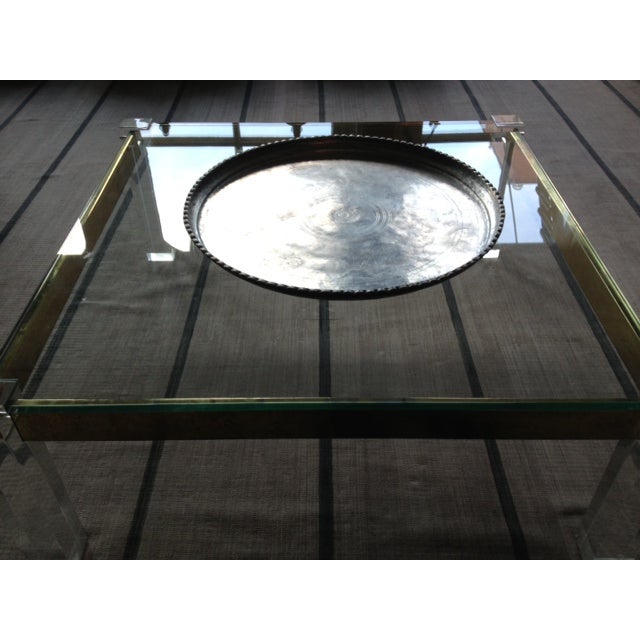 Mid20thc Lucite & Brass Cocktail Table, Base Only Chairish