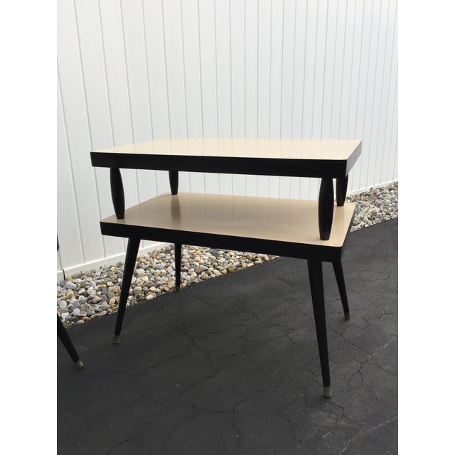 MidCentury Two Tiered Formica End Tables A Pair Chairish