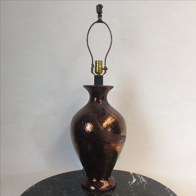 Handmade Raku Pottery Lamp Chairish