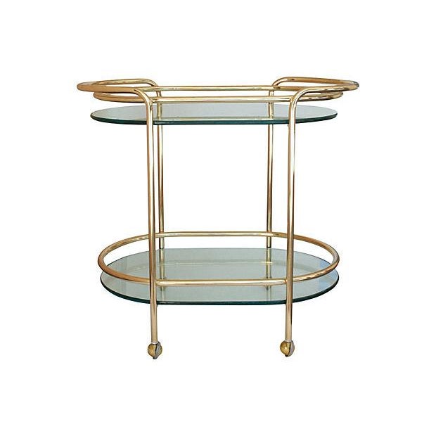MidCentury Modern Brass Bar Cart Chairish