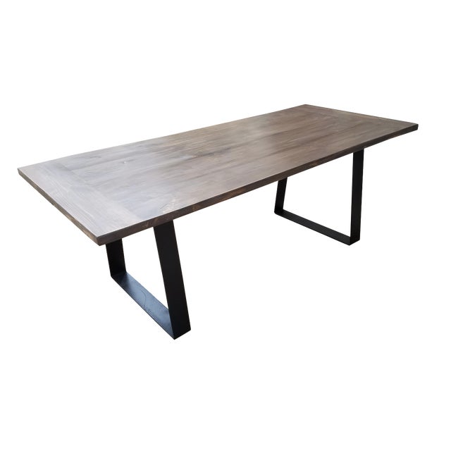 Modern Industrial Dining Table | Chairish