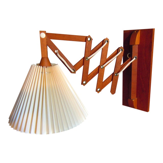 Danish Modern Teak Accordion Wall Lamp Chairish