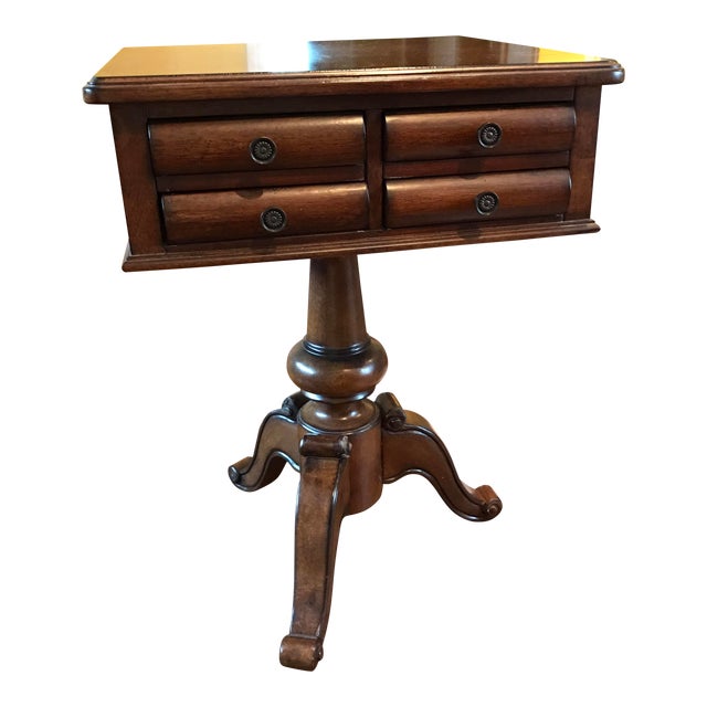 Bassett Hardwood End Table With Drawer Chairish