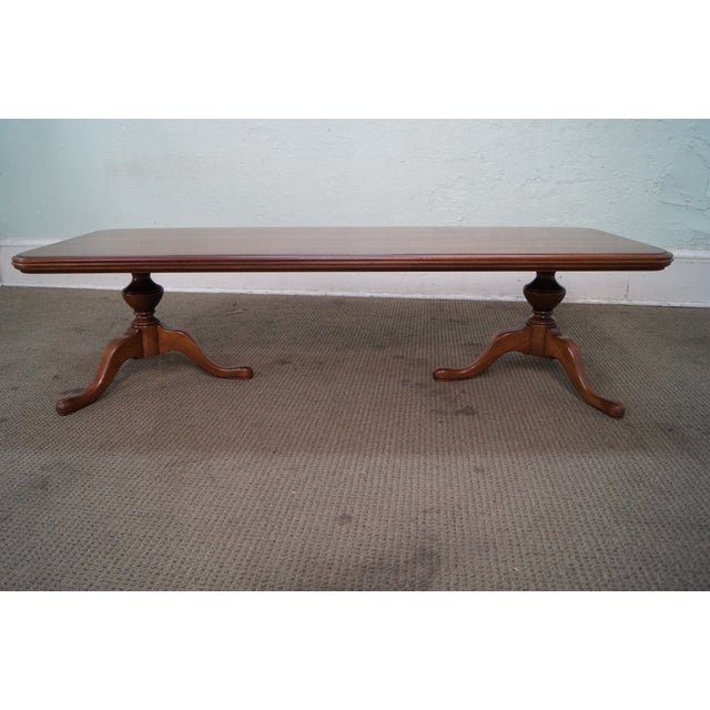 Pennsylvania House Solid Cherry Double Pedestal Coffee Table Chairish