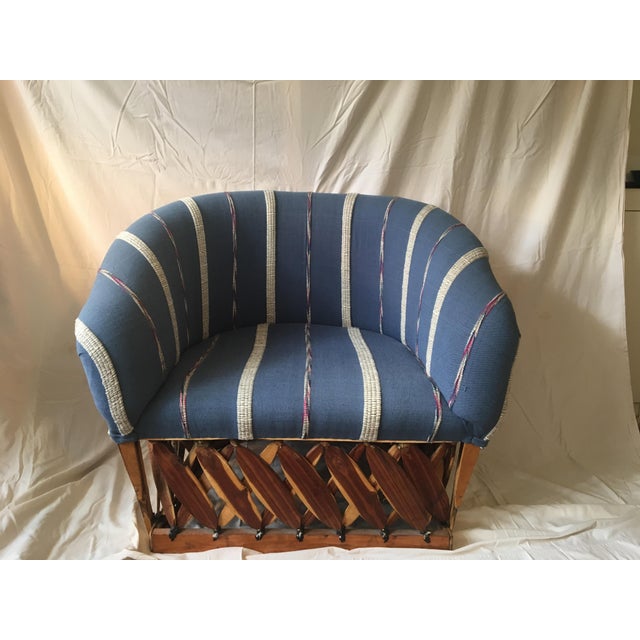 Vintage Mexican Upholstered Equipale Chair Chairish
