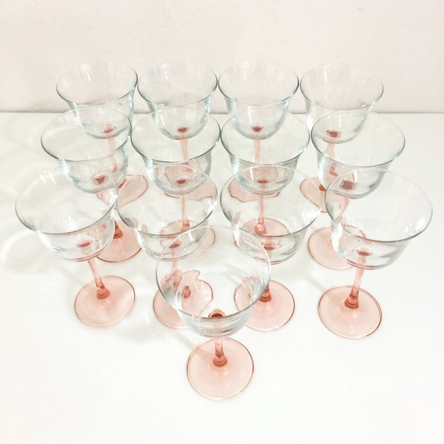 Blush Stemmed Wine Glasses Set of 13 Chairish