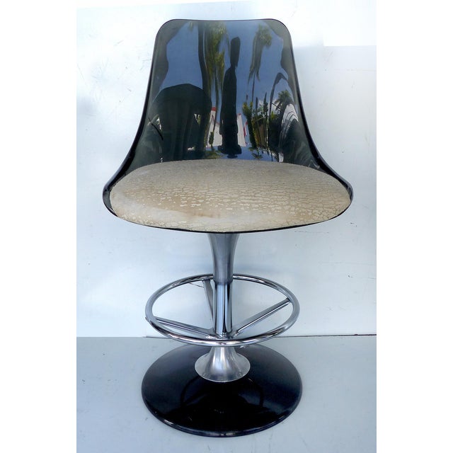 Chromcraft Acrylic & Chrome Dry Bar & Stools Set of 3 Chairish