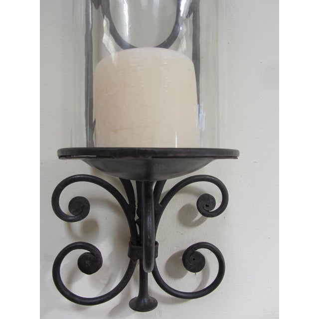 Large Wrought Iron Candle Sconces - Pair Chairish