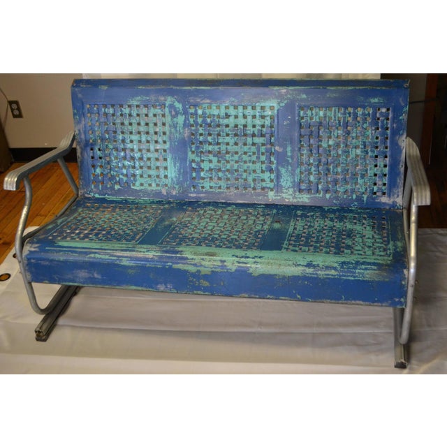 Mid-Century Aluminum Porch Glider | Chairish