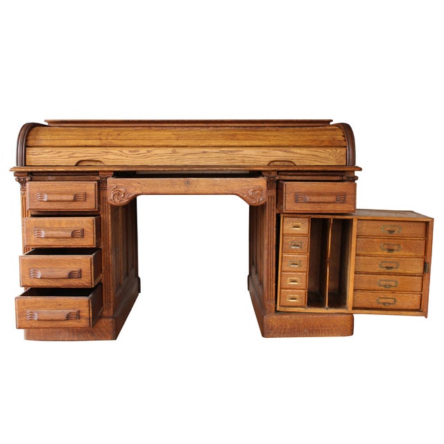 RollTop Desk With Secret Compartments Chairish