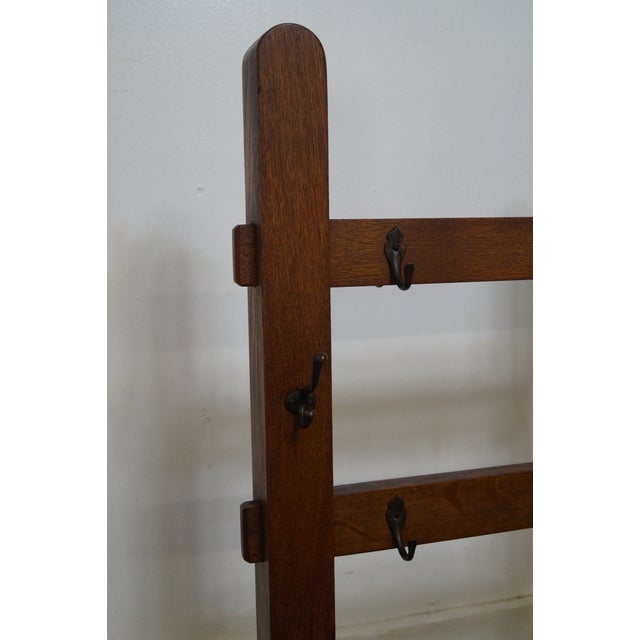 Stickley Antique Mission Oak Double Costumer Coat Rack Chairish