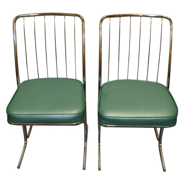1950s Chrome & Vinyl Kitchen Chairs Set of Four Chairish