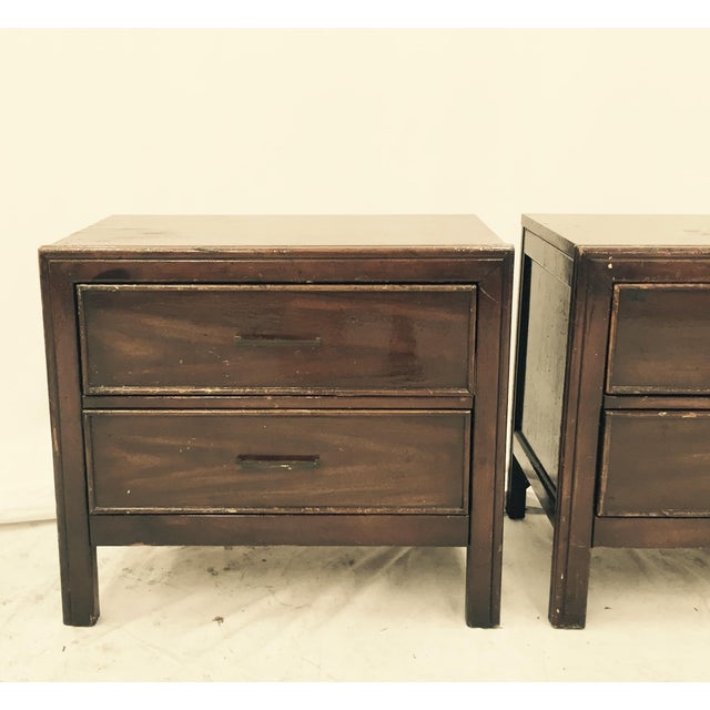 MidCentury Vintage Bedside Table Chests Pair Chairish