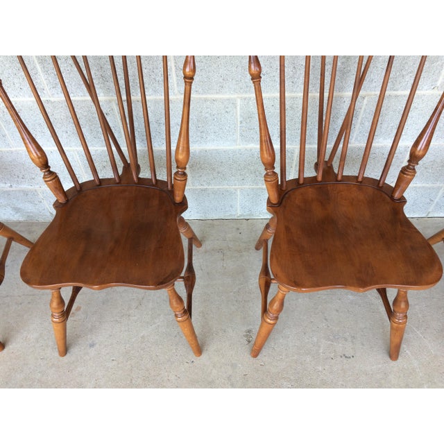 Tell City Maple Windsor Brace Back Dining Chairs Set of 6 Chairish
