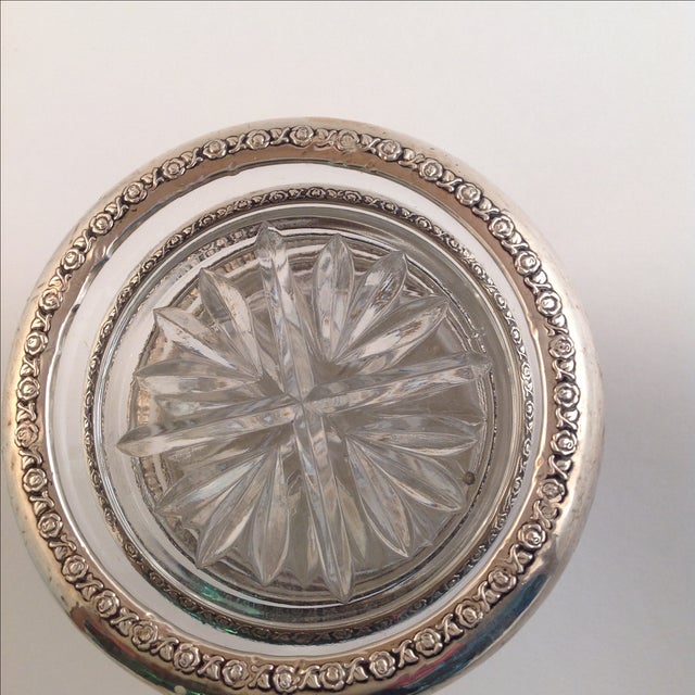 Sterling Silver & Glass Drink Coasters Set of 5 Chairish