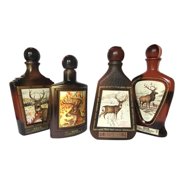 Vintage Jim Beam Whiskey Decanters Set of 4 Chairish