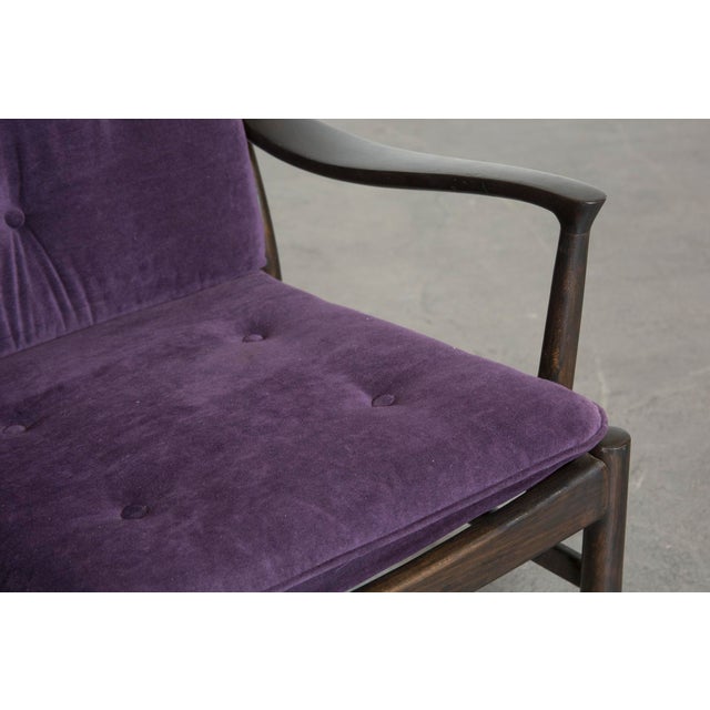 Parker Knoll Danish Style Lounge Chair in Purple Chairish