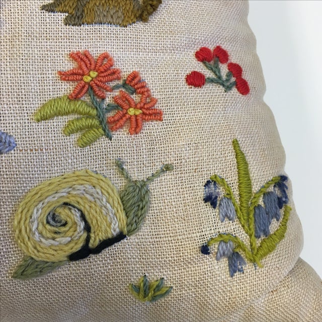 Vintage Insects & Animals Needlepoint Pillow Chairish