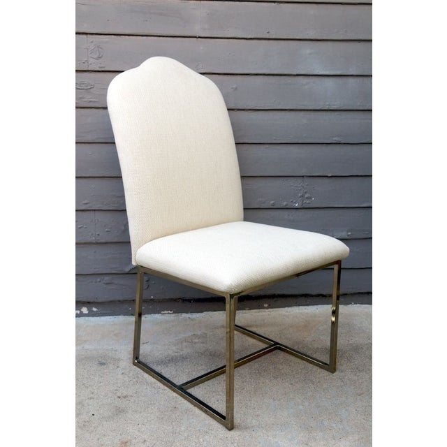 Upholstered Brass Dining Chairs Set of 4 Chairish