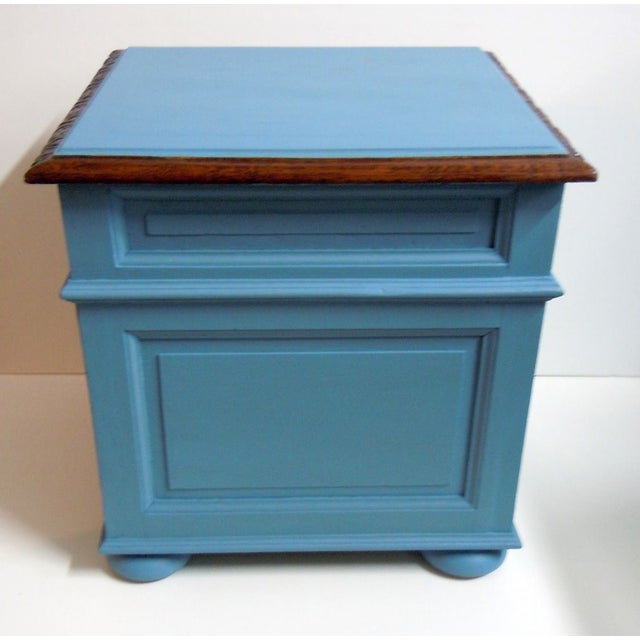 Blue Painted MidCentury Nightstand Chairish