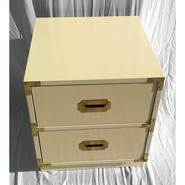 Lacquered Bernhardt Campaign Nightstand/Side Table Chairish