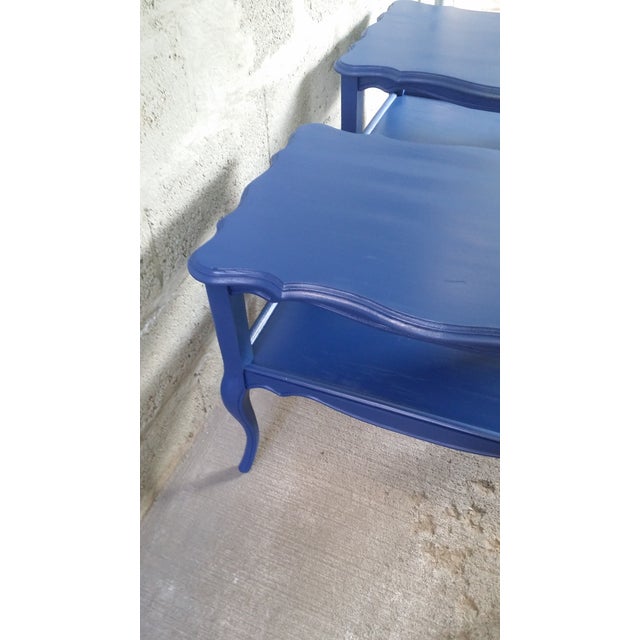Vintage Royal Blue End Tables Chairish