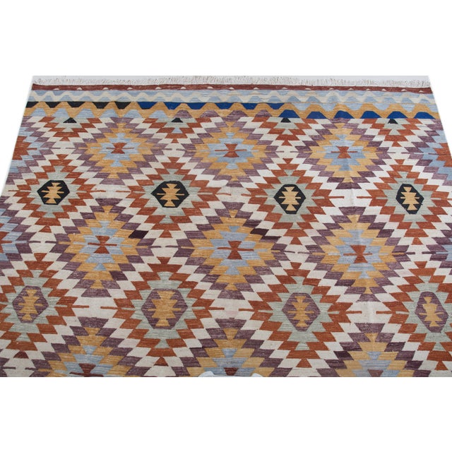 Anatolia Turkish Diamond Kilim Rug 9'3" X 11' Chairish