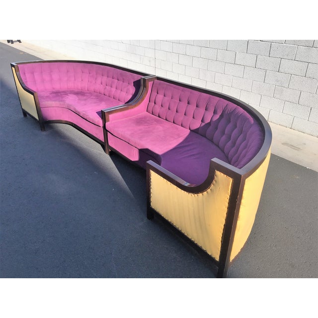 Large UShaped Purple Tufted VIP Sofa Chairish